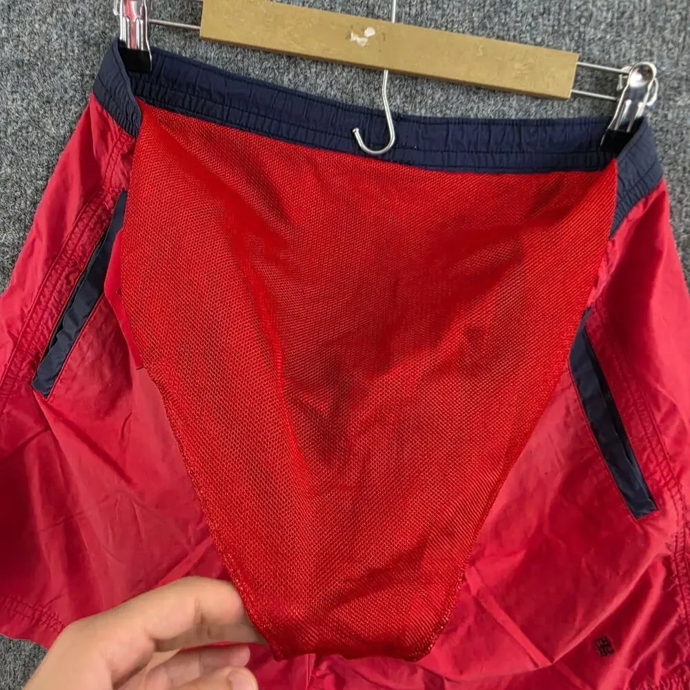 CH Carolina Herrera Swim Trunks Shorts Men Medium Red Lined Resort Beach Pool